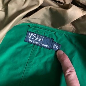 Ralph Lauren green rain jacket. Size XL.